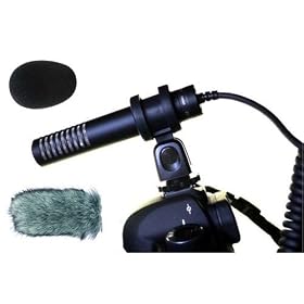 Microphone st�r�o PRO24-CMF + Bonnette mousse + Bonnette fourrure - Pour reflex num�rique et cam�scope