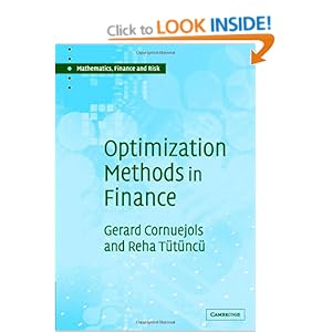 Optimization methods in finance Gerard Cornuejols, Reha Tutuncu