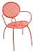 Alfresco Home Daisy Mesh Margarita Bistro Chairs, Blood Orange, Set of Two