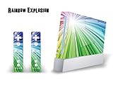 Skin Decal Cover for Nintendo Wii Console + two Wiimote Controllers - Rainb ....