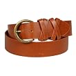 Womens Criss Cross Rounded Buckle 1.5 Inch Designer Fashion Belt