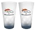 Denver Broncos Frosted Pint Glass (16-Ounce, Set of 2)