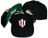 Indiana Hoosiers Black Snapback Adjustable Plastic Snap Back Hat / Cap