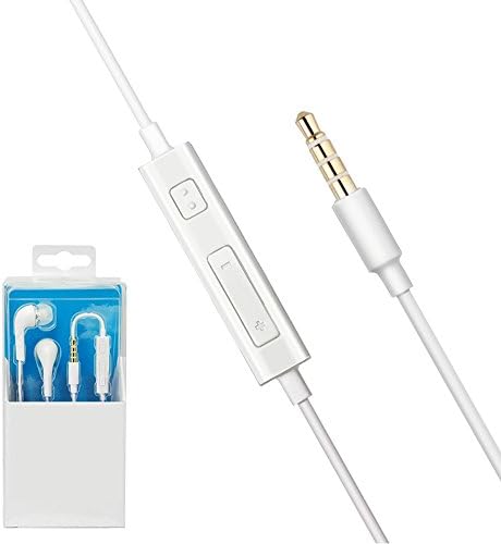 2Pack Acatim 3.5mm Stereo in ear Headset headphone for Galaxy s6 S5, S4, S3, Note (2Pack White)