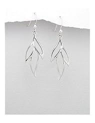 Leaf Earrings In 92.5 Sterling Silver