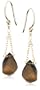 14k Yellow Gold Smoky Quartz Twist Drop Earrings