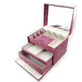 Coffret &agrave; Bijoux "Illustre Vivaldi" rose corail patin&eacute;