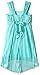 Amy Byer Girls' Sleeveless Glitter Empire with Pleated Hi Lo Hem Dress