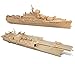 Puzzled Battleship and Aircraft Carrier Wooden 3D Puzzle Construction Kit
