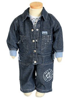 Bebini 3 pc Denim Floral Accent Set