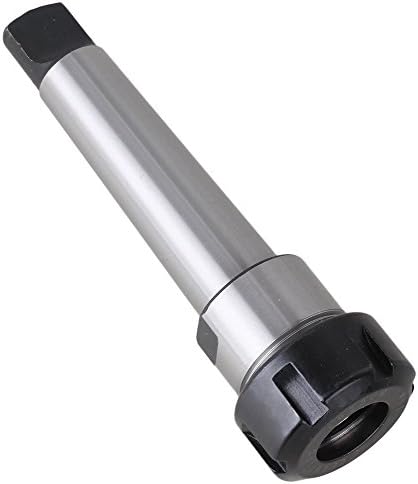 CNBTR 40CR Metal Silver Precision Back Pull Morse Taper Shank Milling Collet Chuck Holder with Flat Tail (MTA3-ER25)