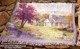Thomas Kinkade Living Water with Bible Verse Throw