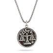 Sterling Silver Libra Zodiac Pendant Sept. 23 - Oct. 22