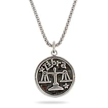 Eve's Addiction Sterling Silver Libra Zodiac Pendant Sept. 23 - Oct. 22
