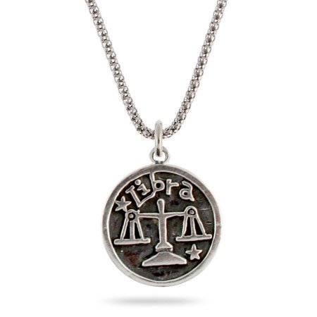 Sterling Silver Libra Zodiac Pendant Sept. 23 - Oct. 22