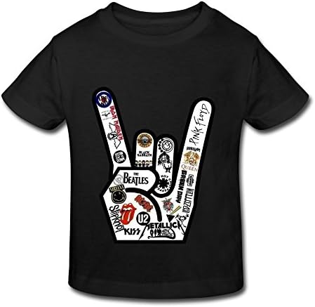 HAYTBABY Kid's Toddler Pink Floyd Rock Music T-shirts Age 2-6 Black 2 Toddler