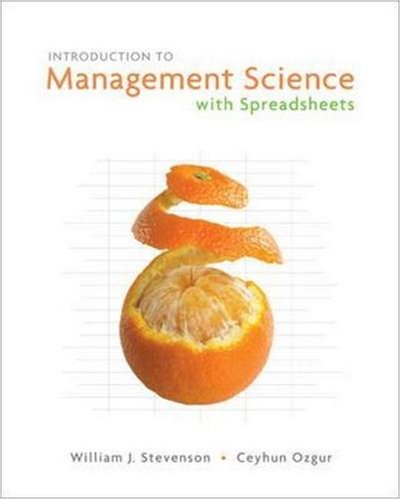 Introduction to Management Science with Spreadsheets and Student CD