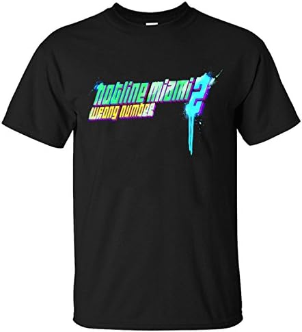 POCOO Men's Hotline Miami 2 Wrong Number Logo Cotton T-shirt black M