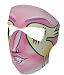 New Pink Wing Eyes Woman Marti Gras Neoprene Full Face Mask Muzzle Motorcycle Nose Mo...
