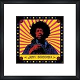 JIMI HENDRIX Psychedelic - Custom Framed Art Print