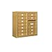 Salsbury Industries 3807D-12GFP 4C Surface Mounted Horizontal Mailbox, Front Loading, 12 MB1 Doors, Private Access, Gold