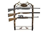 Rush Creek Log Cabin Style Big Game 5-Gun Wall Rack