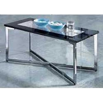 CLAIR - Table basse en verre - noir/argent