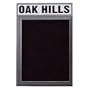 Aarco ADC2418HI 24 x 18 Inch Enclosed Aluminum Illuminated Directory Cabinet with Header