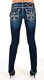 41ziQDzygsL. SL160  Miss Me Jeans Iron Cross Straight Leg Jean