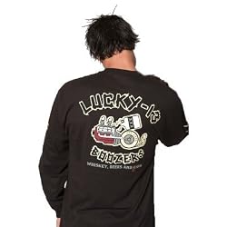 Lucky 13 Boozer Shirt Long Sleeve Moonshine Hot Rod T Shirt