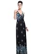 Ever Pretty Pleated Printed Spaghetti Straps Sexy V-neck Boho Summer Dress 09502