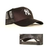 New York Yankees MLB Black Mesh Back Adjustable Trucker Hat