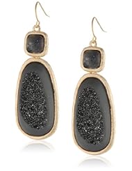 Marcia Moran "Mystere" Small Square and Oval Dangle Drop Earrings
