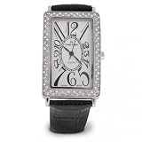 Bling Jewelry Rhodium-Plated Crystal Pave Mod Urban Deco Watch MORE COLORS! by Bling Jewelry