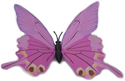 Creatived® 12 Pcs 3d Butterfly Wall Stickers Art Decor Decals (Pink)