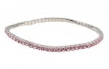 Anklet - A10 - Swarovski (tm) Crystal - Stretch ~ Light Rose (Pink)