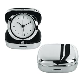 Elegant Chrome Travel Alarm Clock