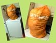 Laundry Bags Orange Printed Phase -"Dirty Laundry" THREE BAGS 24"X32"