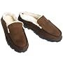 Conair VSM18 Men's Massaging Slippers, Brown (Size 8-10 1/2)