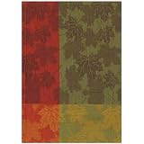 100% Cotton Jacquard Autumn Maple Leaf Sage Dishtowel 18 X 28 Set 6 by Traders and Company