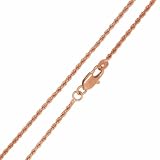 14k Rose Gold Plated Rope Chain 1.0mm (16