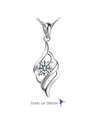 Guardian Angel of Love White Gold Plated 925 Sterling Silver Pendant Necklace