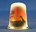 Porcelain China Collectable Thimble - African Sunrise with Free Gift Box