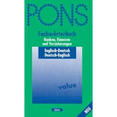 PONS Fachw�rterbuch, Banken, Finanzen und Versicherungen, Englisch-Deutsch/Deutsch-Englisch