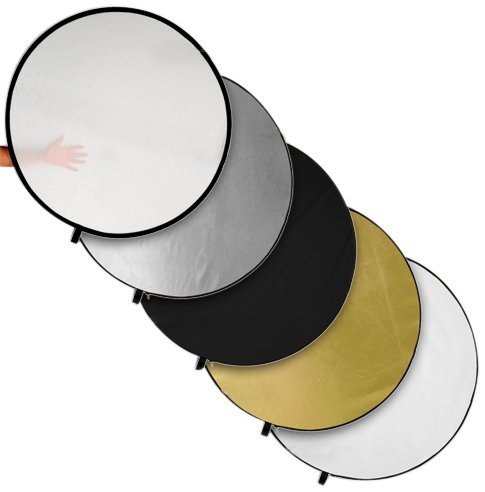 FotodioxPro 5-in-1 Reflector - 42in (100cm) Premium Grade Collapsible Disc (Silver/Gold/Black/White/Diffuser)