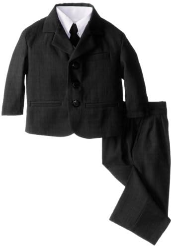 Kizmit Baby Boys' Boy Solid 5 Piece Suit, Black, 12 Months/Medium Size: Medium / 12 Months Color: Black Model: 5956IN (Newborn, Child, Infant)