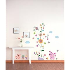 Fixpix, DK-0013, Patches Tiere & Blumen Wandsticker, Home Art Deko-Wandsticker / Wandtattoo / Wand Transfers / Wandtattoos / Wandtattoo