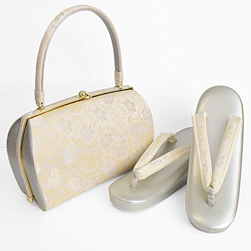 和ごころきもの屋　【紗織】ブランド【草履バッグセット】Ｍサイズ【帯地】パールトーン加工済【３枚芯】【日本製】和装バッグ　着物　バッグ　セット　フォーマル　単品　礼装　留袖　成人式　結婚式　訪問着　附下げ　振袖　bagset204