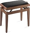 Stagg Piano Bench - Wild Cherry and Black Velvet