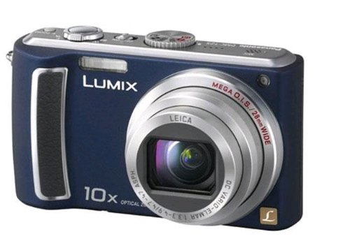 Panasonic Lumix DMC-TZ5A 9.1MP Digital Camera with 10x Wide Angle MEGA Optical Image Stabilized Zoom (Blue)